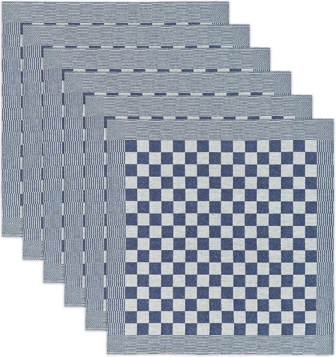 DDDDD Barbeque - Theedoek - 60x65 cm - Set van 6 - Blue