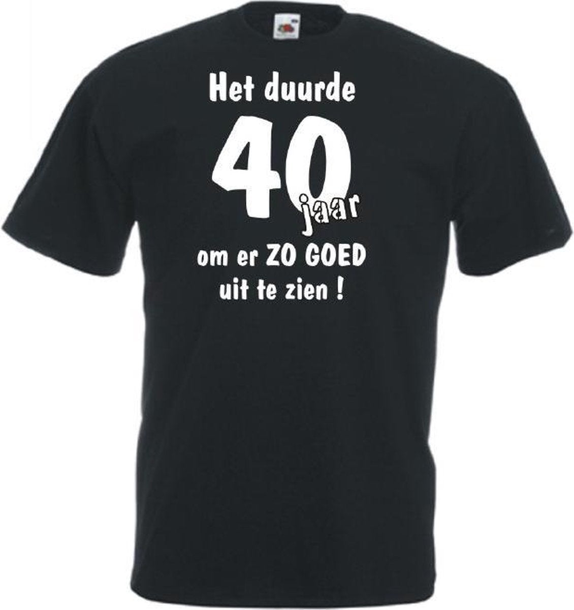 Mijncadeautje Unisex T-shirt zwart (maat XXL) Het duurde 40 jaar om er zo goed uit te zien