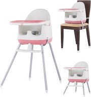 Kinderstoel 3 in 1 Pudding roze Chipolino modern en vrolijk tafelen!