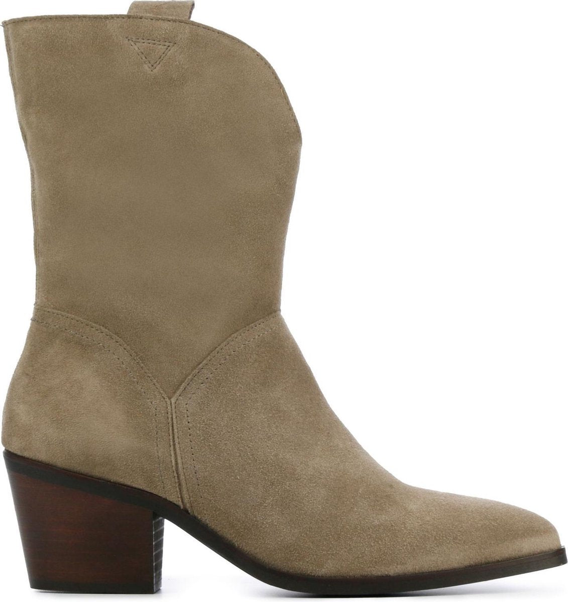 Lina Locchi Vrouwen Suède  Cowboylaarzen / Laarzen / Damesschoenen L1033 - Taupe - maat 36