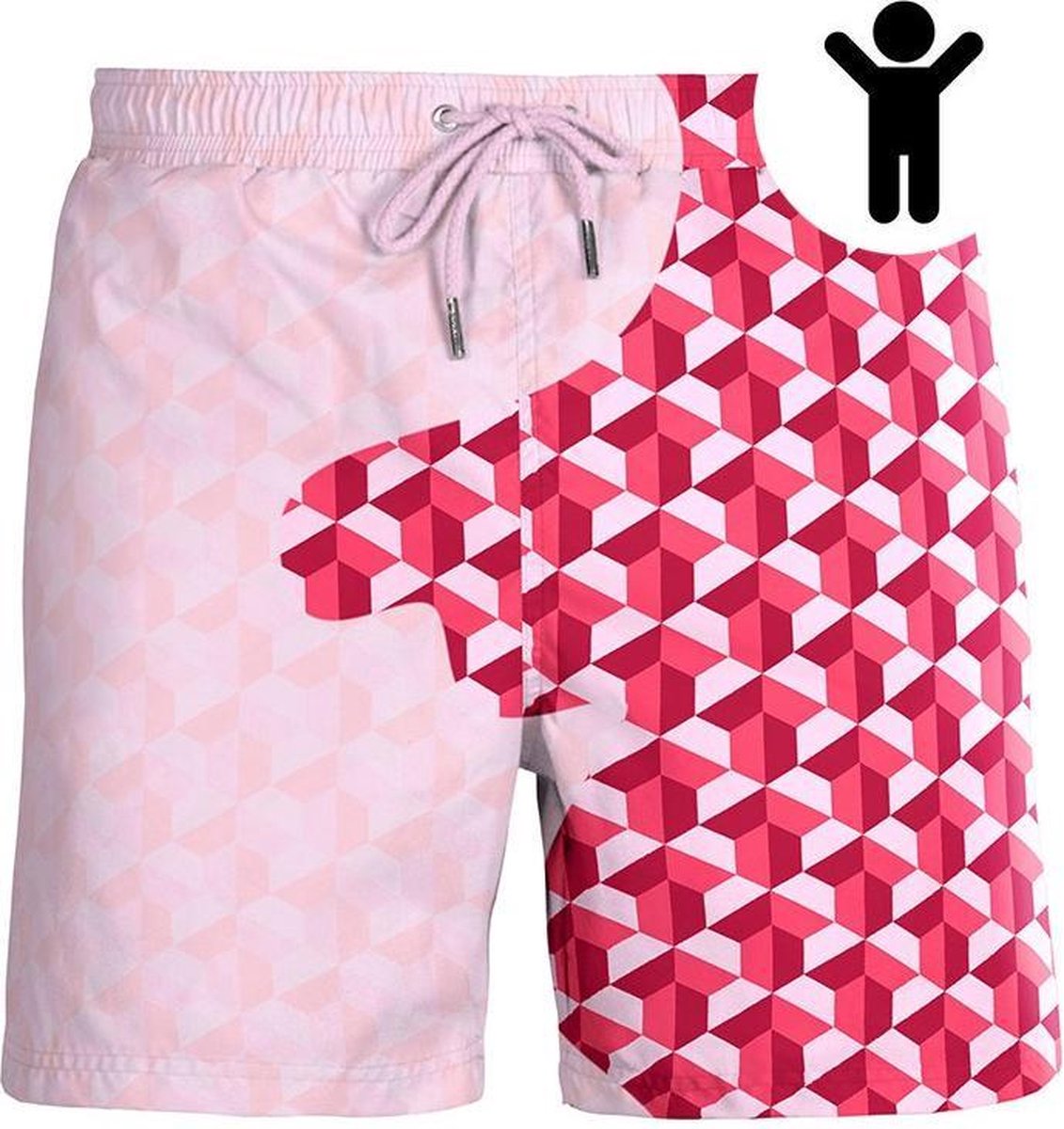 Kids | Geometric | Ruby | Kleurveranderende zwembroek