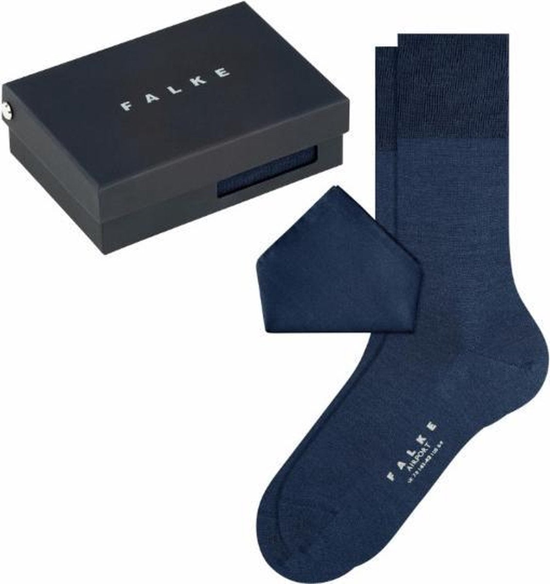 FALKE Airport Pocket Square Box Heren Geschenkbox - Blauw - Maat 41-42