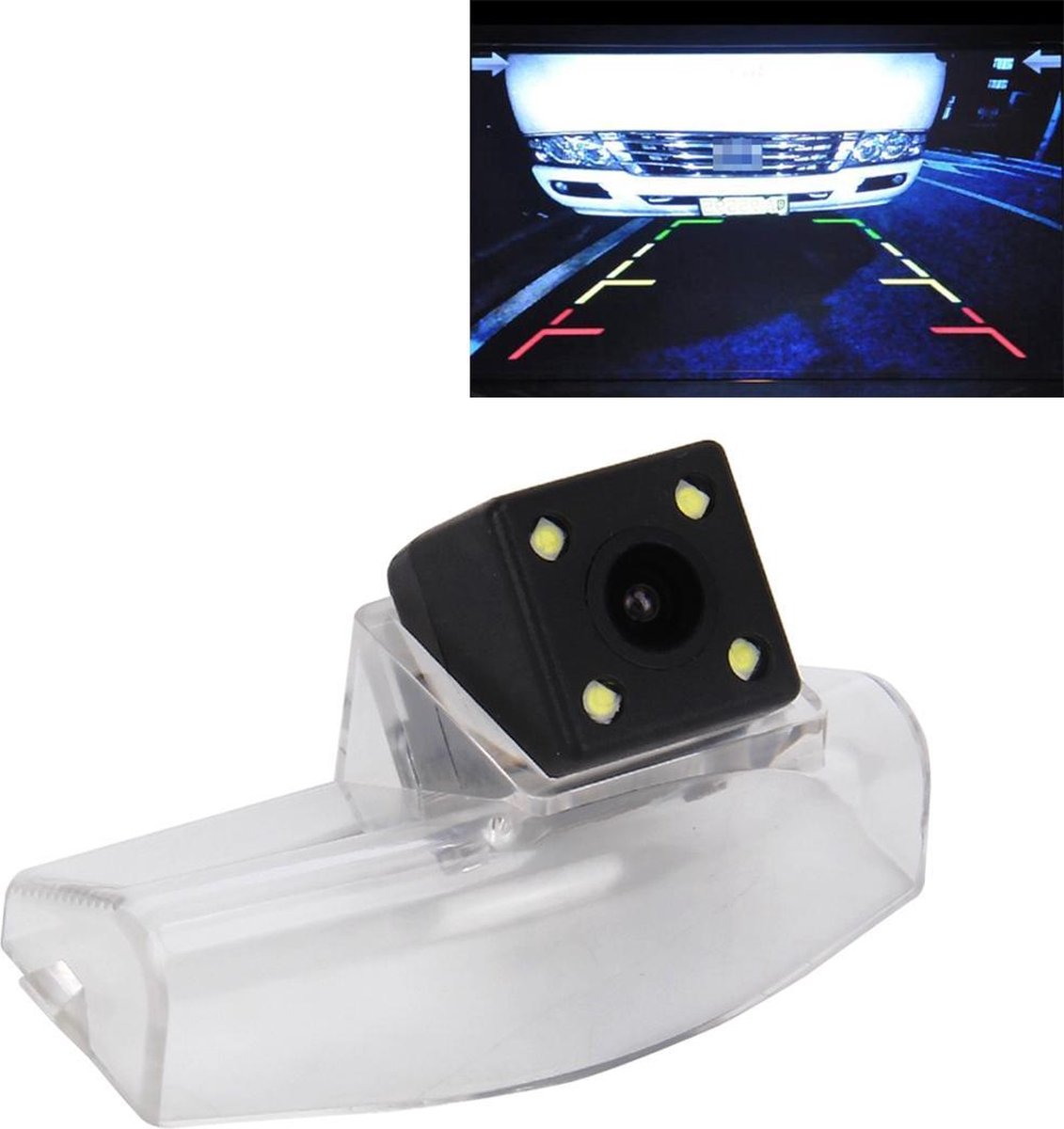 656 Ã— 492 Effectieve Pixel HD Waterdicht 4 LED Nachtzicht Groothoek Auto Achteraanzicht Backup achteruitrijcamera voor overzeese versie Mazda 2/3