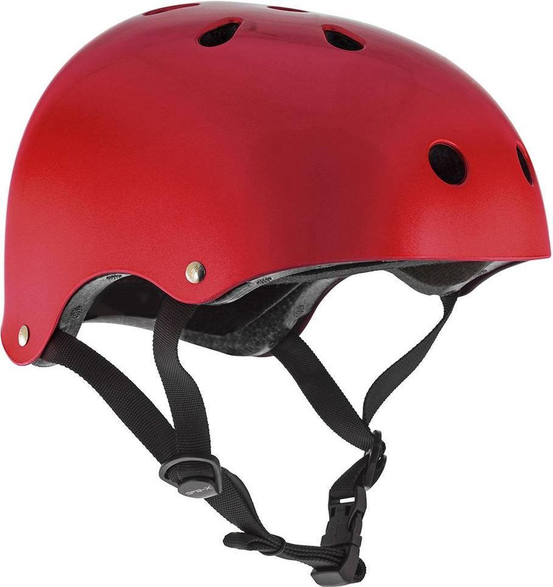 Skatehelm Essentials metal rood maat: 49-52cm