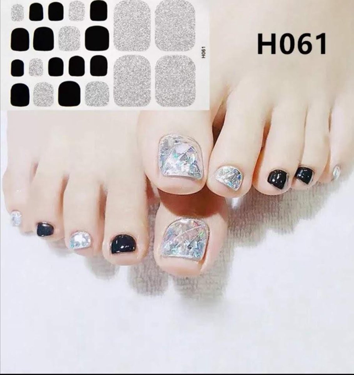 teen nail art nagel sticker nailart zwart zilver nagelsticker