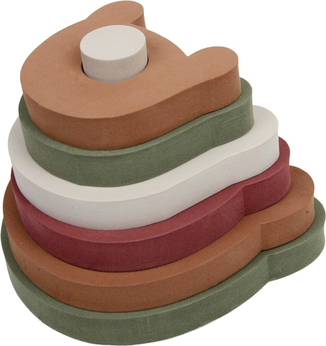 vanPauline Stapeltoren Speelgoed Beer - Uni / Jongen / Meisje / Baby / Kind / Peuter- Groen Foam Groen