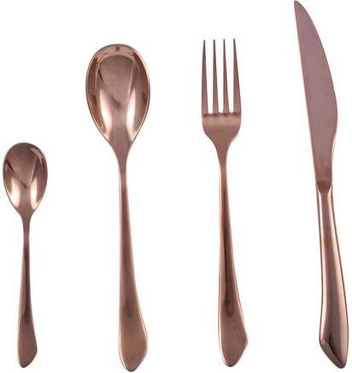 24 delig bestek set | koperkleur