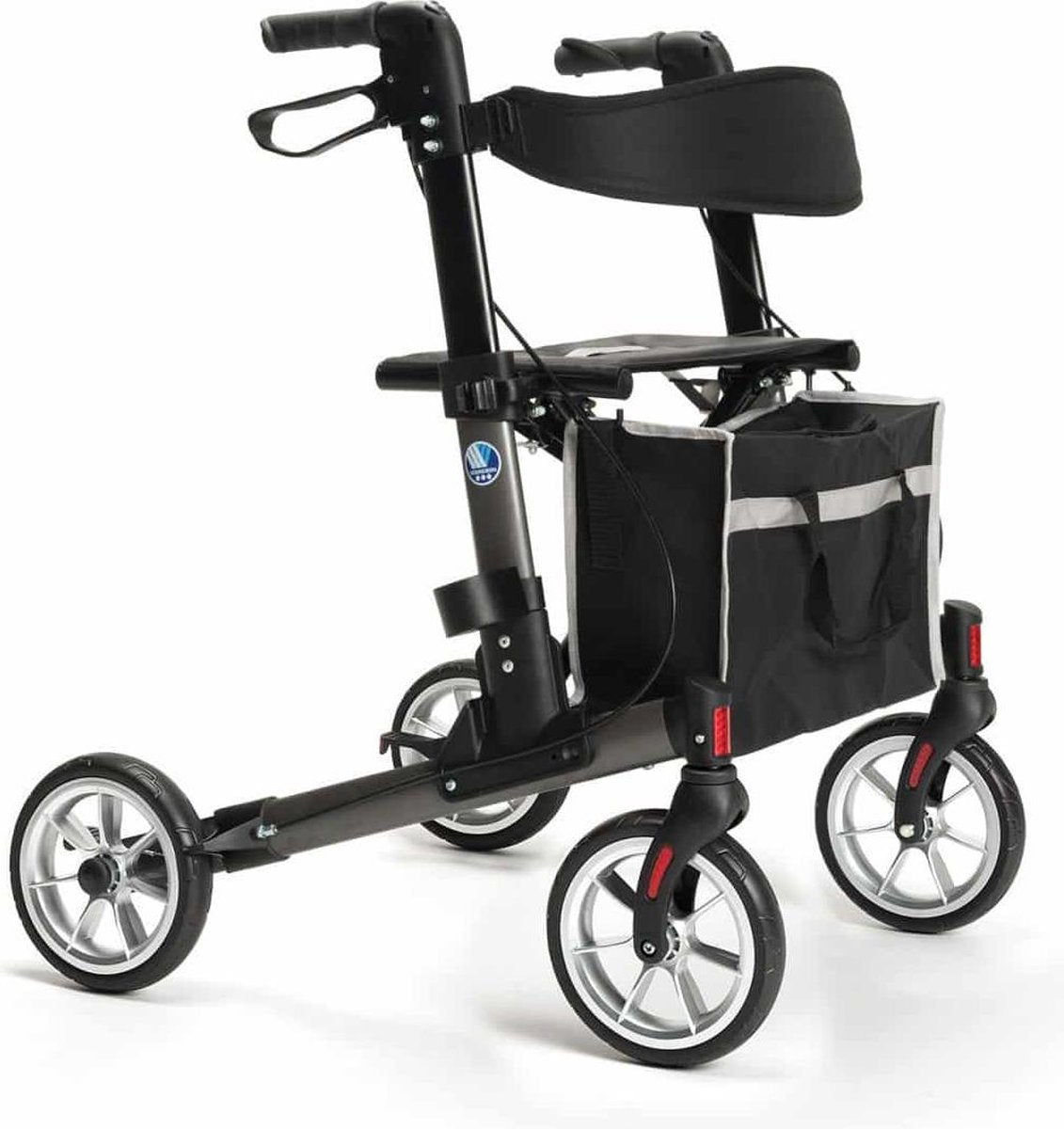 Vermeiren rollator - Lichtgewicht - Opvouwbaar - Voor binnen en buiten - Grijs