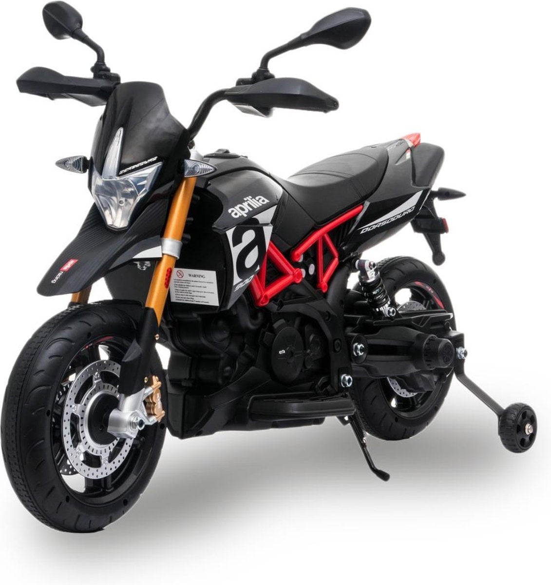 Aprilia Elektrische kindermotor - Accu Motor - Dorsoduro 900 - EVA band - 12V Accu - kunstleren stoel