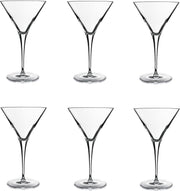 Luigi Bormioli - Set van 6 Luxe Martini glazen - Indrukwekkende glazen van maar liefst 20cm hoog  en 12cm breed  - Ultra helder en zuiver kristalglas - 30cl - Made in Italy