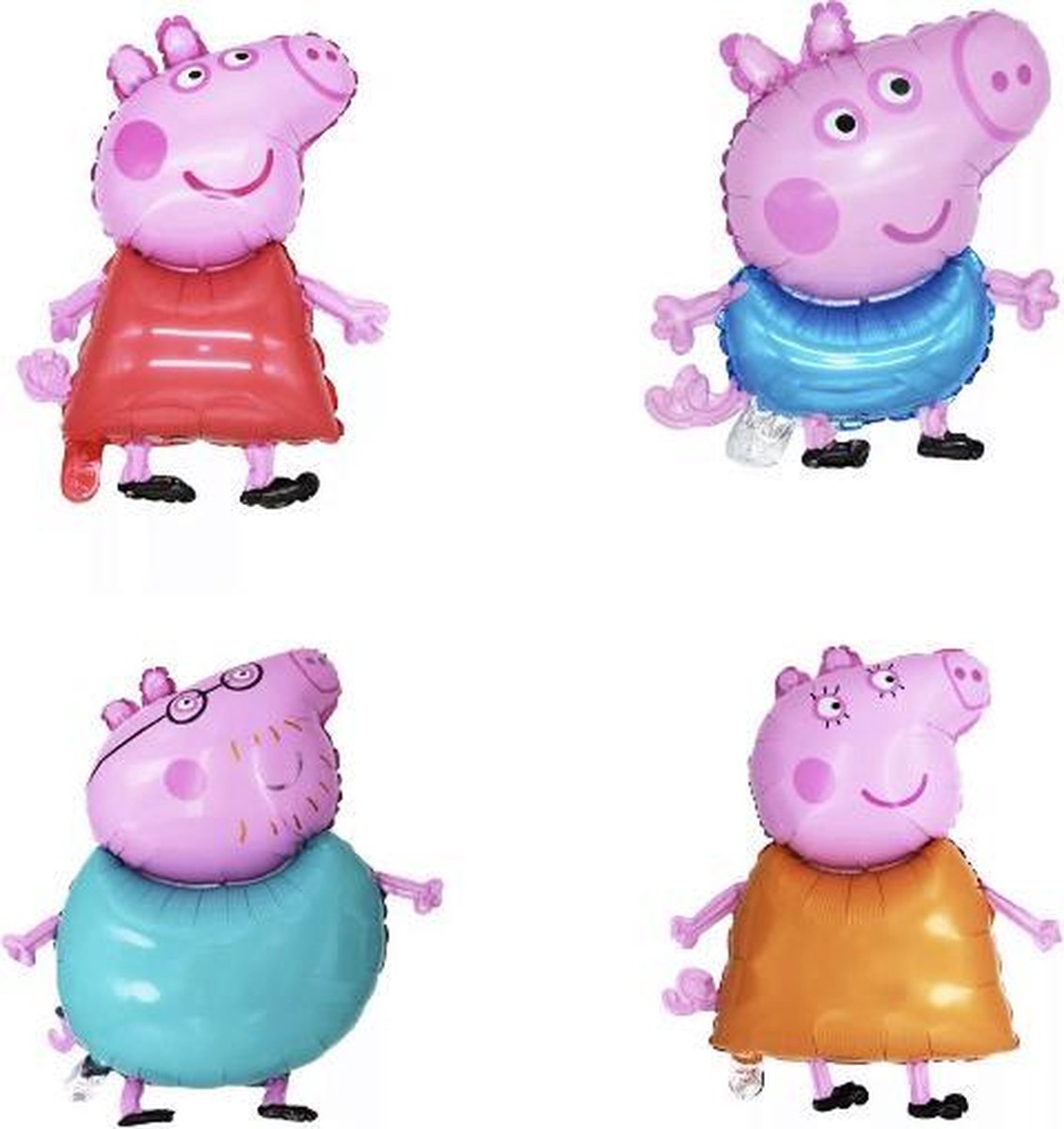 MAMAPIG-PAPAPIG-PEPPAPIG-GEORGEPIG-ALLEMAAL-WARE GROTE -ROND DE 75 CM EN GROTER