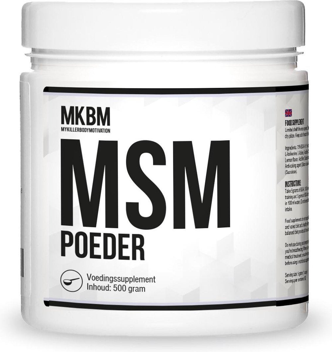 MKBM MSM Poeder van Fajah Lourens - Voert afvalstoffen uit het lichaam af - Zuiverend effect - 500 g