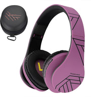 PowerLocus P2 draadloze Over-Ear Koptelefoon Inklapbaar - Bluetooth Hoofdtelefoon - Met microfoon - Zwart/Purper
