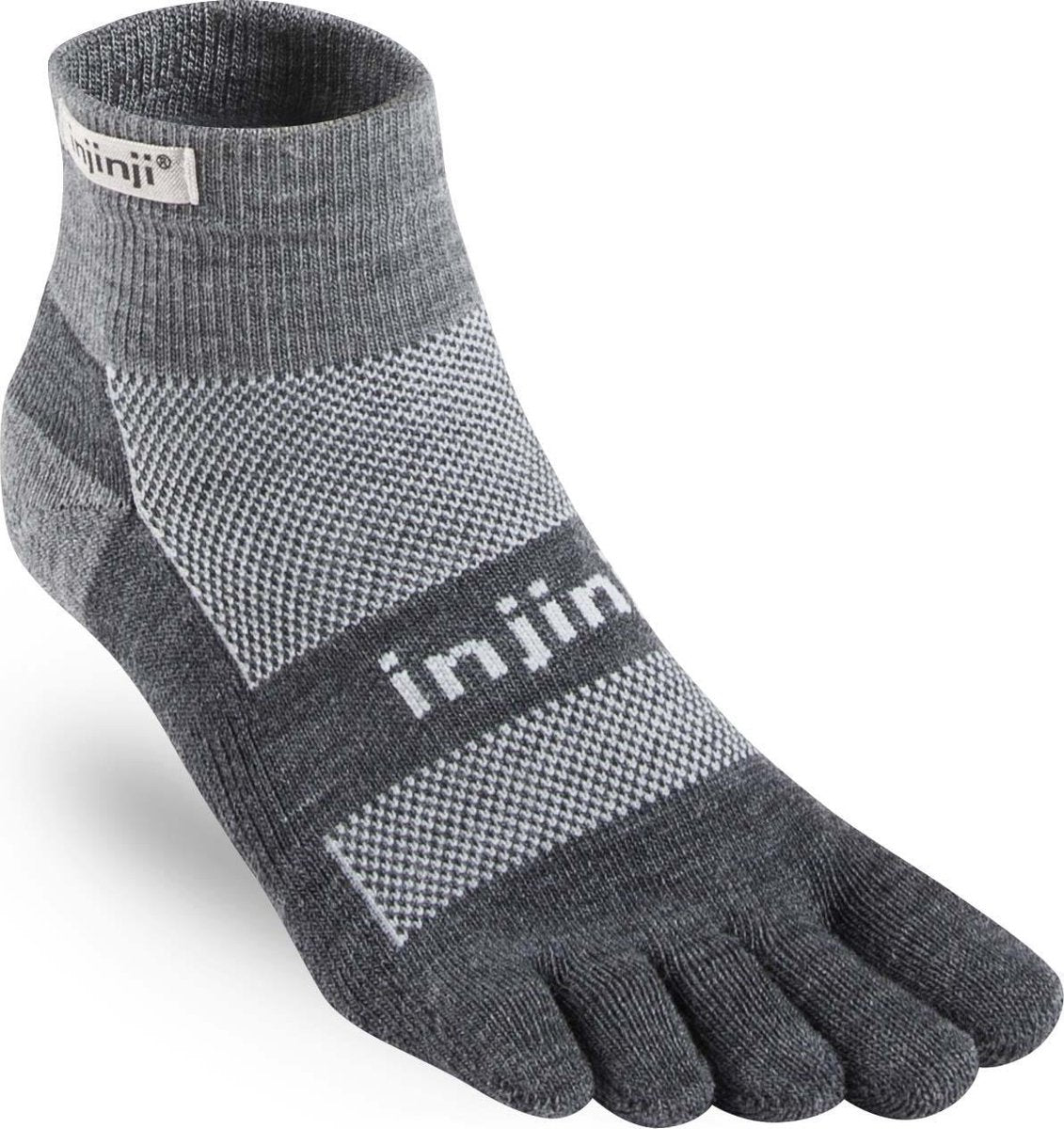 Injinji Outdoor Mitweight Mi-Crew Nüwool 223330 - Meerkleurig charcoal Unisex - M=40