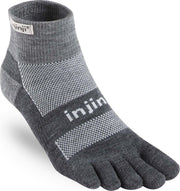 Injinji Outdoor Mitweight Mi-Crew Nüwool 223330 - Meerkleurig charcoal Unisex - M=40