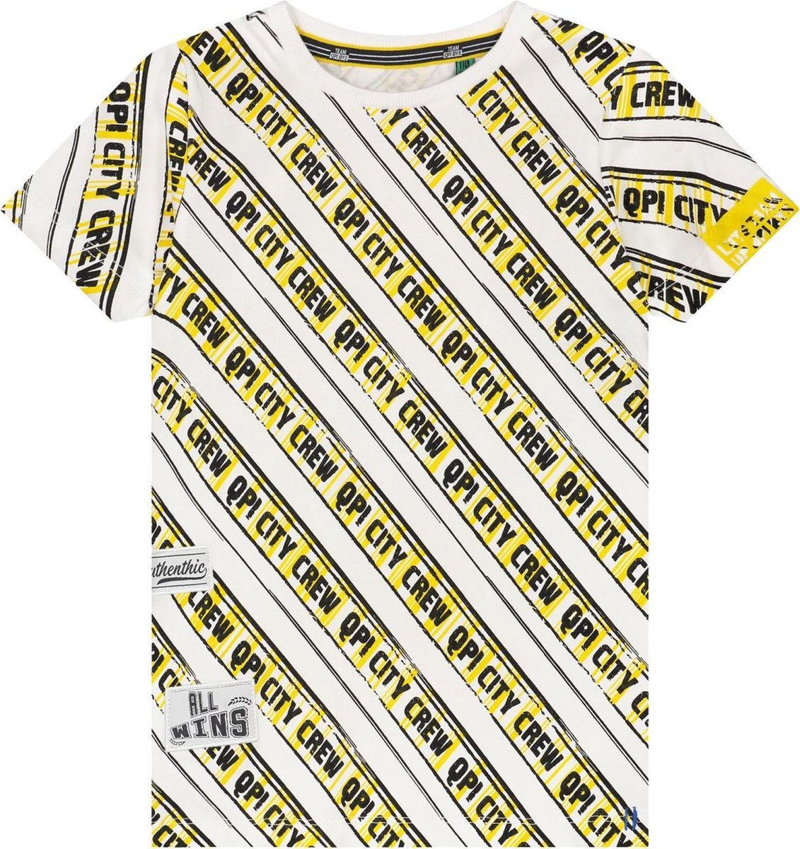 Quapi T-shirt Adam empire yellow stripe - maat 98/104