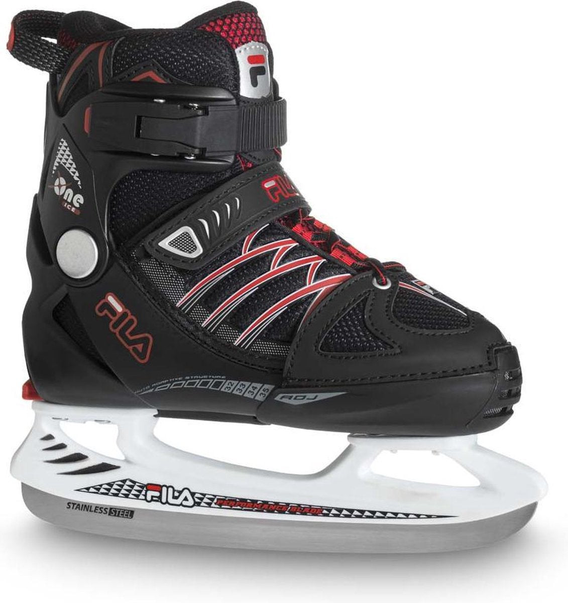 Fila - X-one ice 20 boy- Schaatsen voor kinderen - Maat 29-32 – Rood - IJshockeyschaats voor kinderen