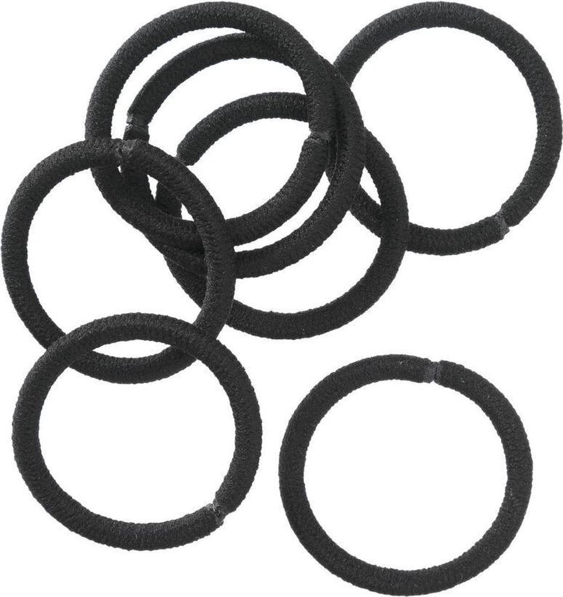 Haar elastiekjes - 20 stuks - zwart - elastiekjes voor het haar