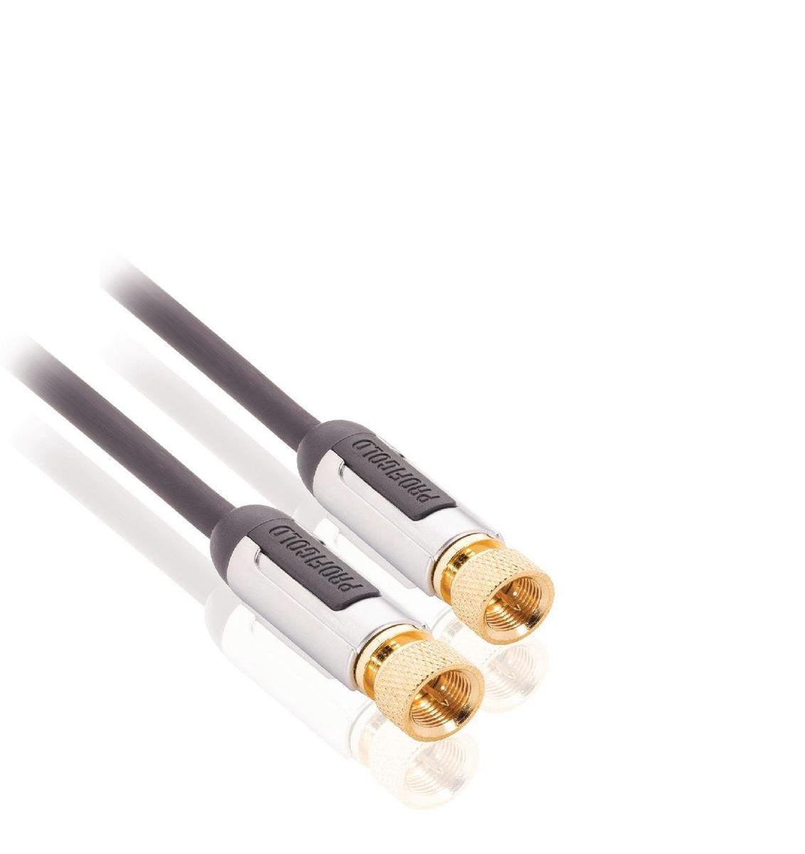 Profigold - F-Connector Kabel - zwart - 10 meter