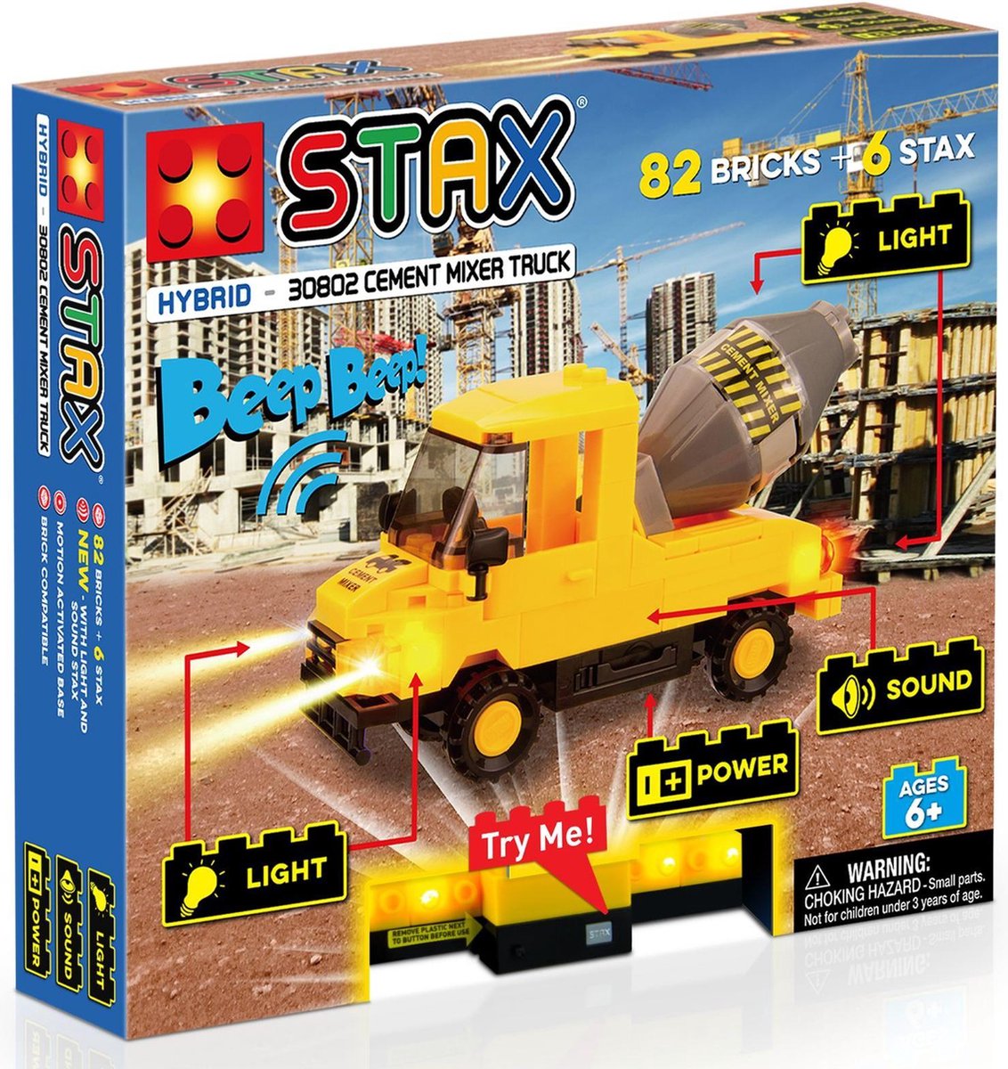 STAX Hybrid 30802 Cementmixer - Bouwset met LED Licht & Geluid