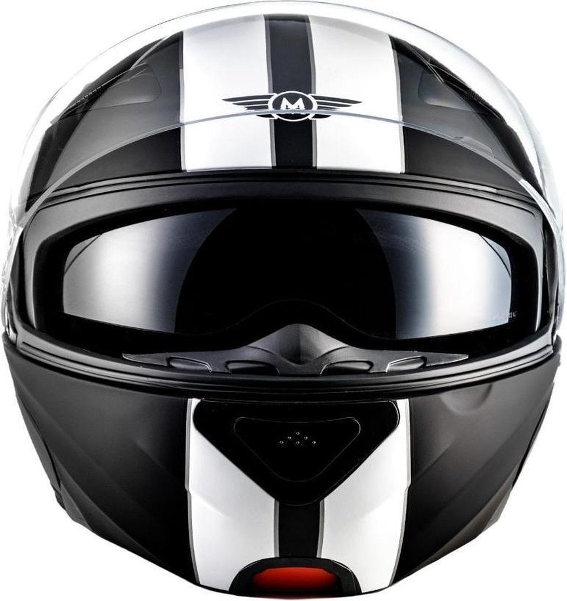 MOTO F20 Racing black systeemhelm Flip-Up scooterhelm
