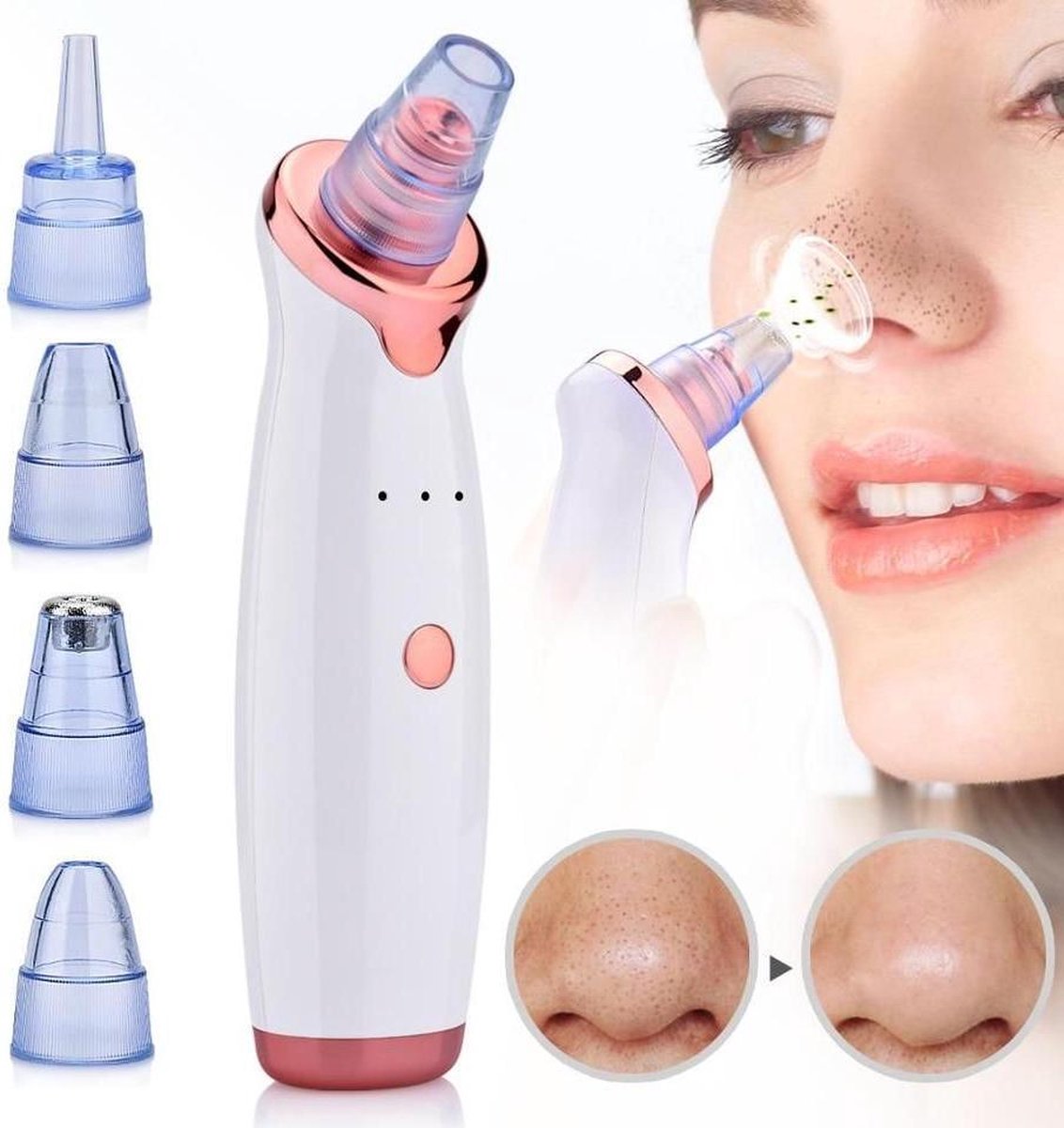 Blackhead Vacüum Remover - Draadloze Mee-Eter Verwijderaar - Mee Eters Verwijderaar Vacuüm - Oplaadbare Vacüum Mee-Eter Verwijderaar - Elektrische Vacüum Gezichts Reiniging- Mee-eter Verwijderaar-Elektrische gezicht borstel - Gezichtsreiniger borstel