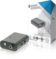 Digital Audio Converter 2x RCA Female - 1x TosLink Female + 1x S/PDIF (RCA) Female Dark Grey