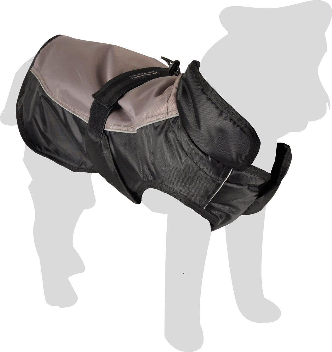 Flamingo Honden Winterjas Zane - Zwart - 40 - 46 cm x 30 cm