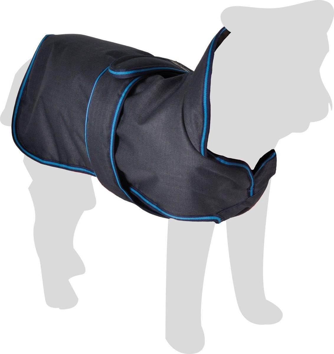 Flamingo Honden Winterjas Isha - Blauw/Zwart - 86 - 94 cm x 60 cm