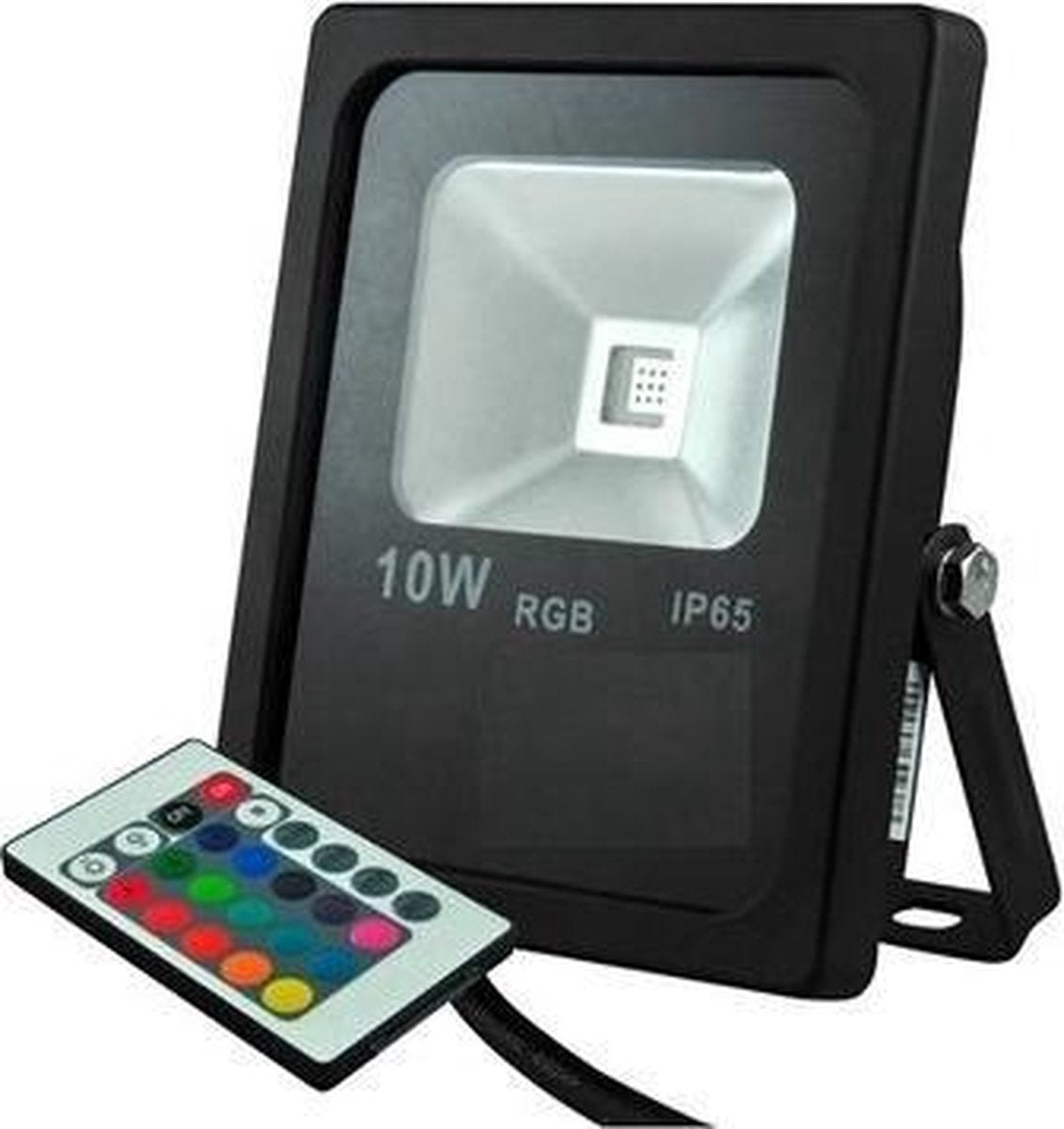 20W LED Schijnwerper RGB IP65 Outdoor - Dimbaar Remote - Zwart