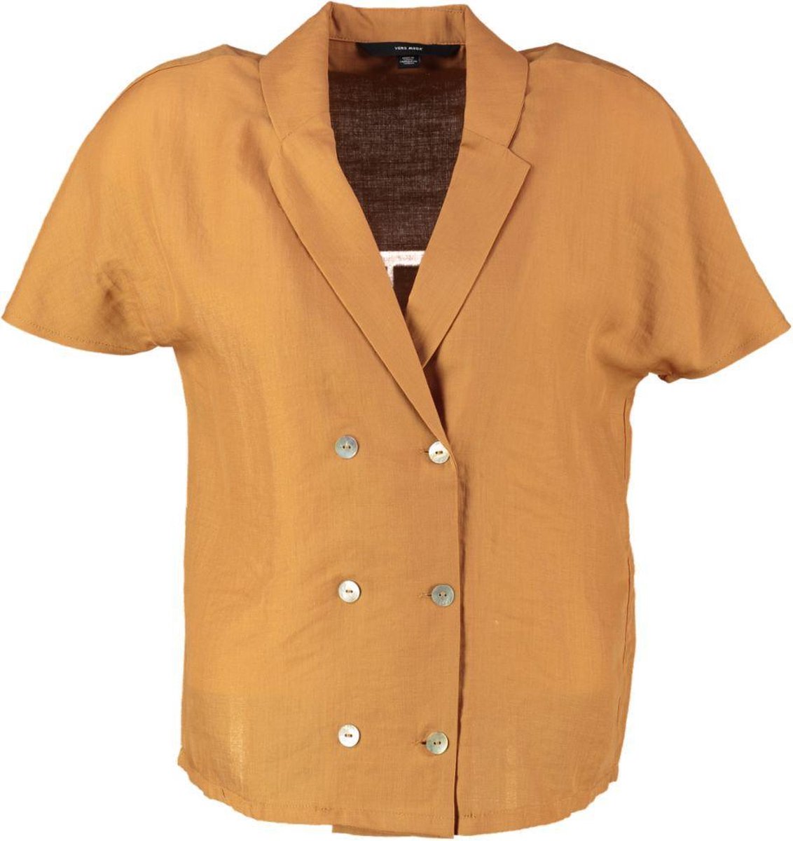 Vero moda kortere soepele bruine blouse - Maat M