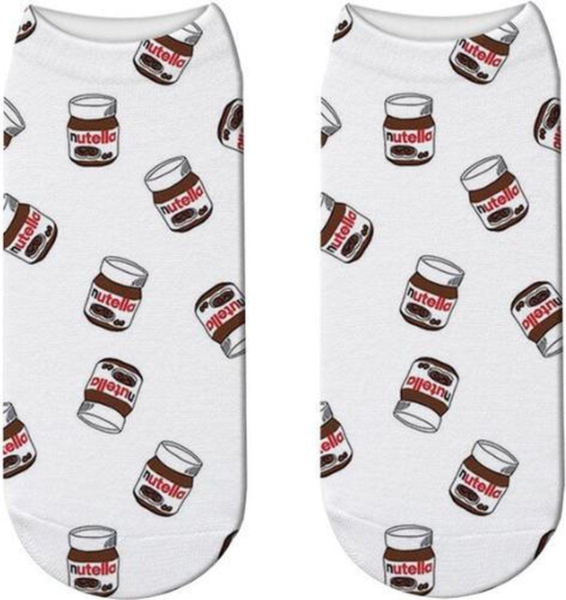 Fun sokken met veel potjes Nutella (30390)
