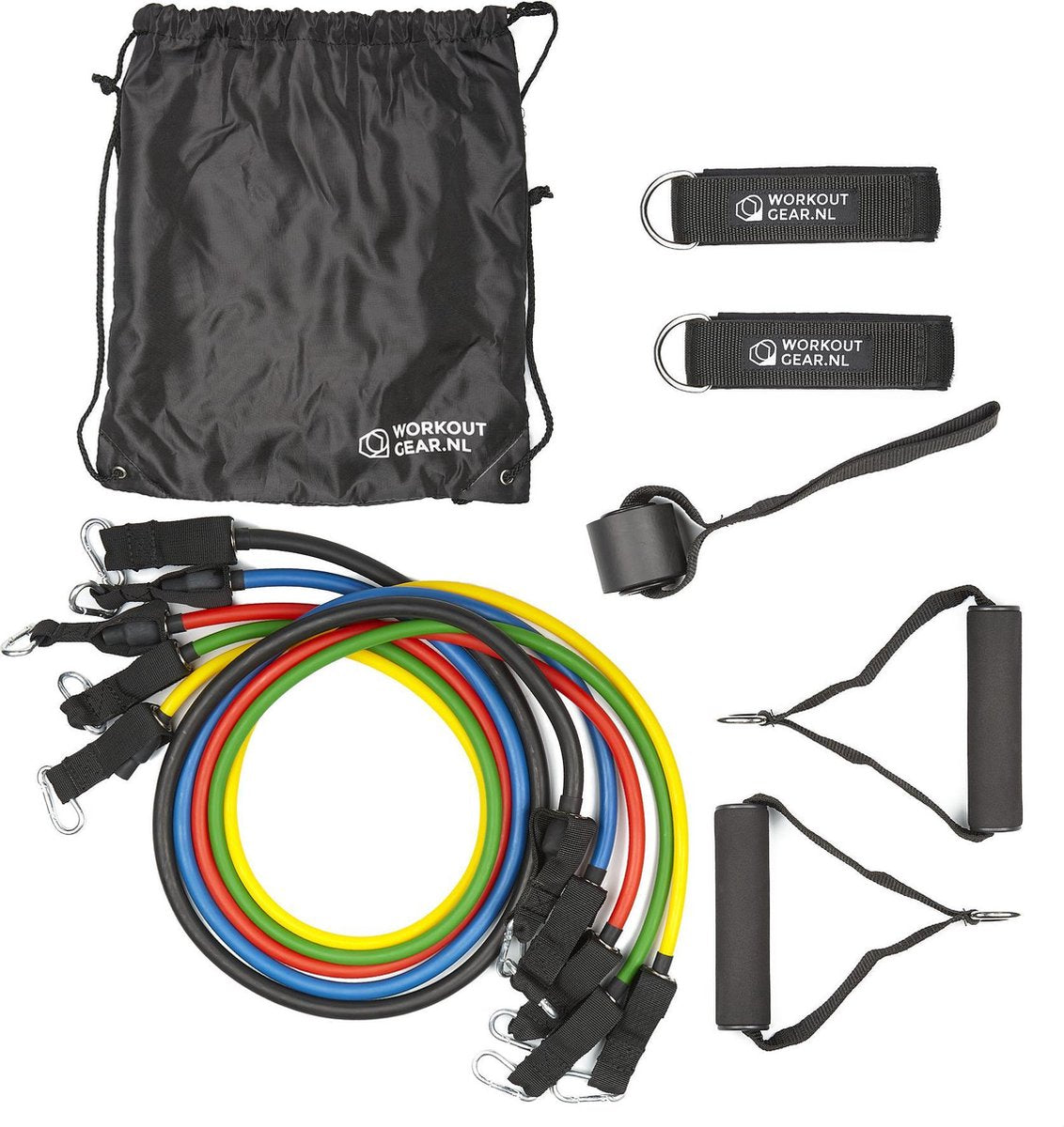 Workout Gear - Tube Set Fitness Elastieken - Weerstandsbanden - 2-12kg