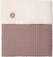 Koeka Wiegdeken wafel teddy Oslo - plum/pebble 75x100cm
