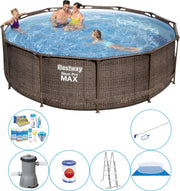Bestway Steel Pro MAX Rattan 366x100 cm - 7-delig - Zwembad Pakket