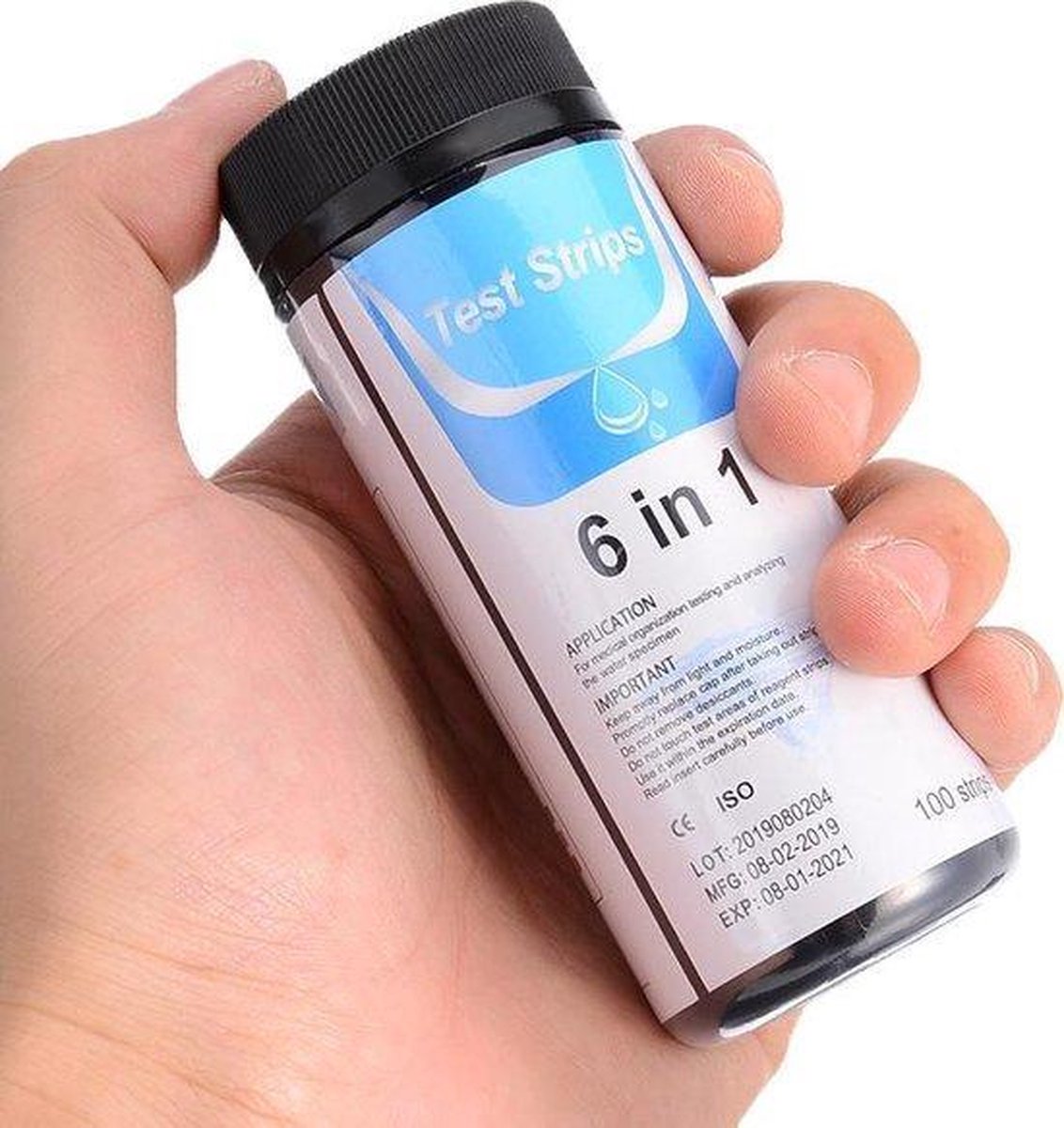 TIJDELIJK 200 stuks ipv 100 !!! 6 in 1 zwembad test strips - zwembad tester - jacuzzi test strips - zwembad onderhoud - ph/chloor test strips - spa test strips