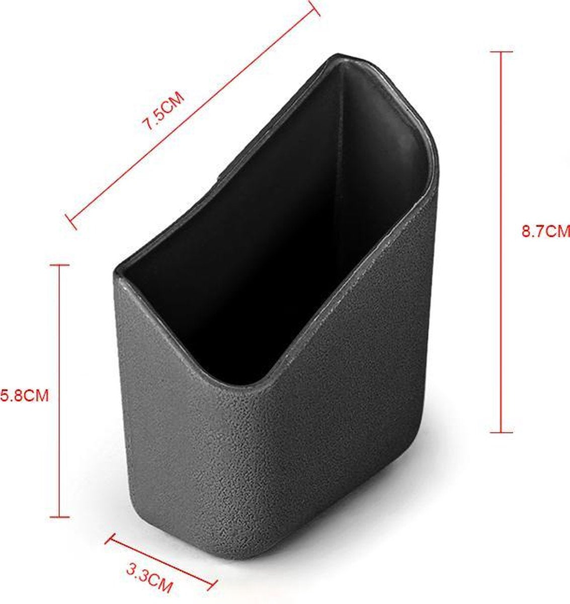 WiseGoods - Luxe Auto Organizer - 2 Stuks - Auto Opbergdoos - Telefoon / Sigaret / Bril Houder - Accessoires -  Zwart