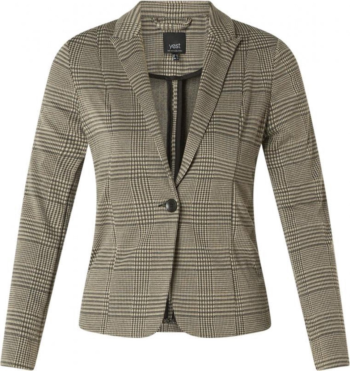 YESTA Vayr Blazer - Dark Camel/Multi - maat 4(54/56)