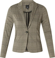 YESTA Vayr Blazer - Dark Camel/Multi - maat 4(54/56)