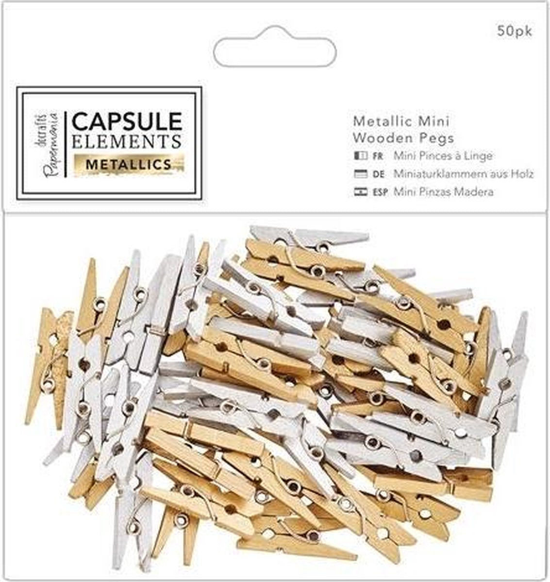 Metalen Mini Knijpers (50 pak) - Elements  Metallics