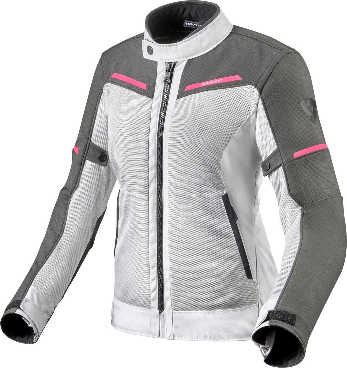 REV'IT! Airwave 3 Lady Silver Pink Textile Motorcycle Jacket  36
