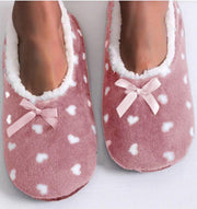 Sorprese cosy – pantoffels dames – hartjes roze – maat 39-41 – sloffen dames
