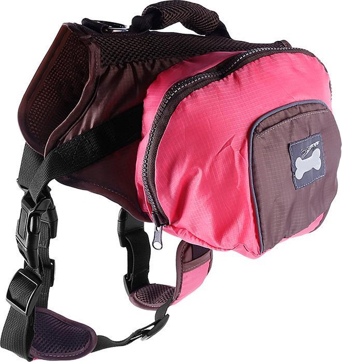 Backpack rugzak harnas voor honden - Hondenrugzak - Large - Roze