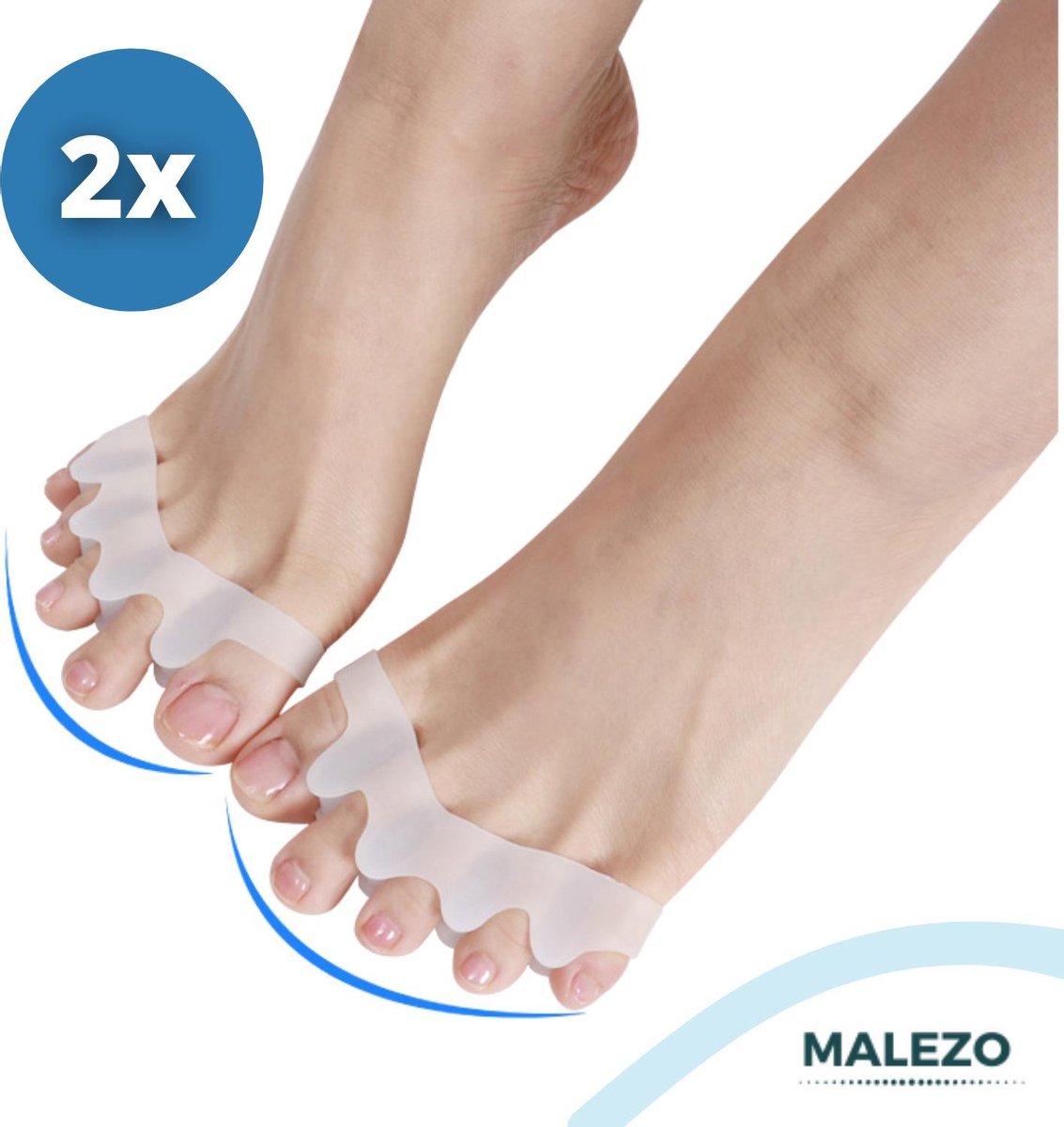 Tenenspreider (2 Stuks) - Voor Alle Tenen - Correctie - Hamertenen - Hallux Valgus - Pijnvermindering - Per Paar - Tenenspreiders - Zacht