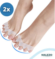 Tenenspreider (2 Stuks) - Voor Alle Tenen - Correctie - Hamertenen - Hallux Valgus - Pijnvermindering - Per Paar - Tenenspreiders - Zacht