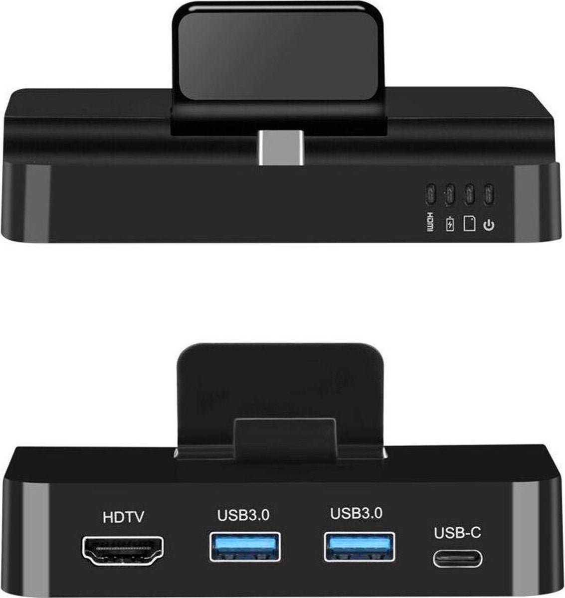 USB 3.1 Type-C to 4K-HDMI+ USB3.0 HUB+SD/TF Card reader+Type-C/F Charging docking