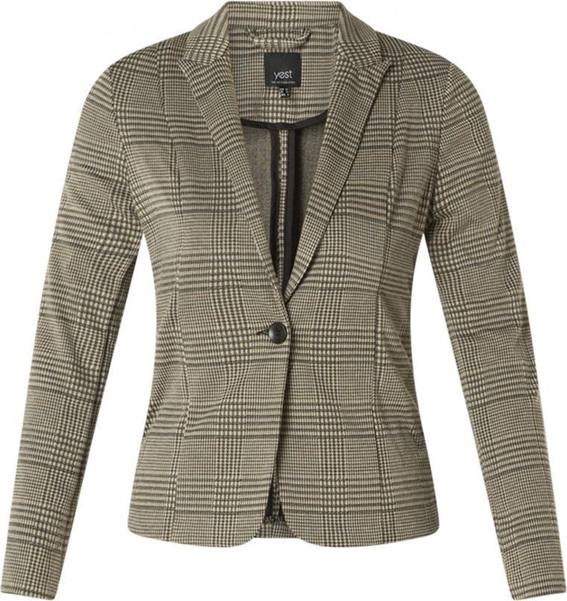 YESTA Vayr Blazer - Dark Camel/Multi - maat 2(50)