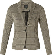 YESTA Vayr Blazer - Dark Camel/Multi - maat 2(50)
