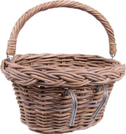 Fietsmand riet - 40x36x25 cm Rotan met handvat en stuur haak