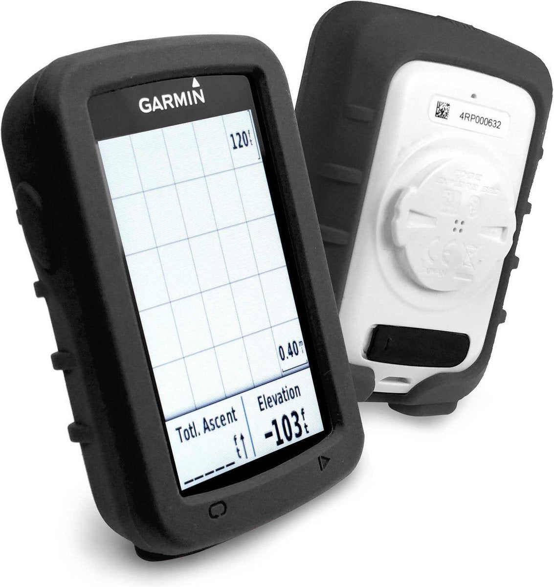 Tuff-Luv - Siliconen Gel Skin Case met Screenprotector - Voor de Garmin Edge 820 - Zwart